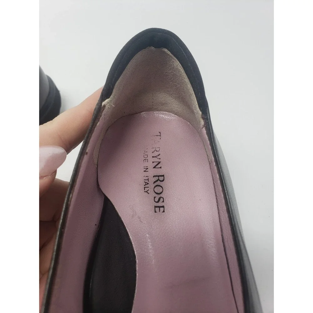Taryn Rose Loafer Penelope Nappa 38/8 Slip On Leather Comfort Shoes Brown Italy